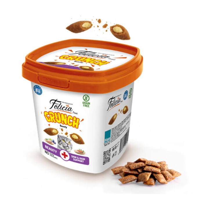 Felicia Crunch Beauty Grain Free Snak Gtas ga Derma -Trixoma 100gr